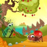 The Ant and the grasshopper short moral story