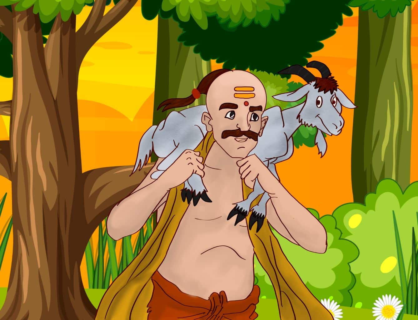 Panchatantra Stories-The brahmin and the goat